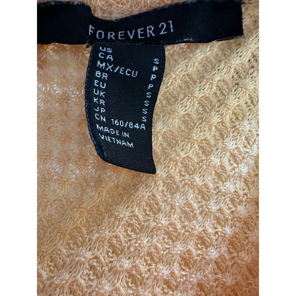 Forever 21 yellow waffle tank top size small - Picture 5 of 6